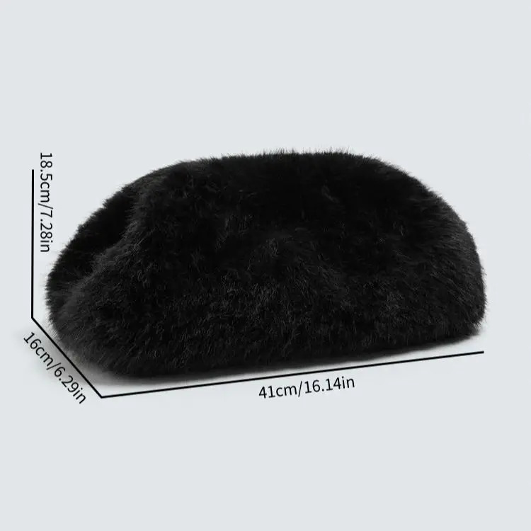 FAUX FUR ENVELOPE BAG y er Clutch Prom Bag Fashionable Fluffy Handbag Purses for Women Elegant 251030