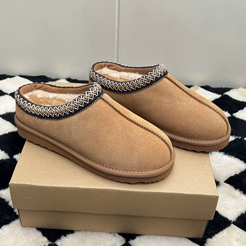 MEOD Slippers Designer Shoes Platform Slides Snow Boots Womens Ultra Mini Chestnut Wool Slides Fluffy Leather Women Slider Best Quality With Box