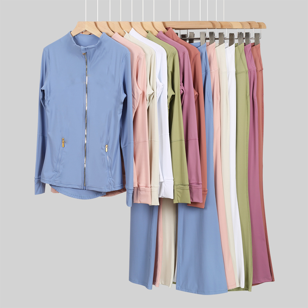 Yoga Jacket Women Define Workout Sport Coat Fitness Jacket Sports Quick Dry Activewear Top Solid Zip Up Sweatshirt Sportwear