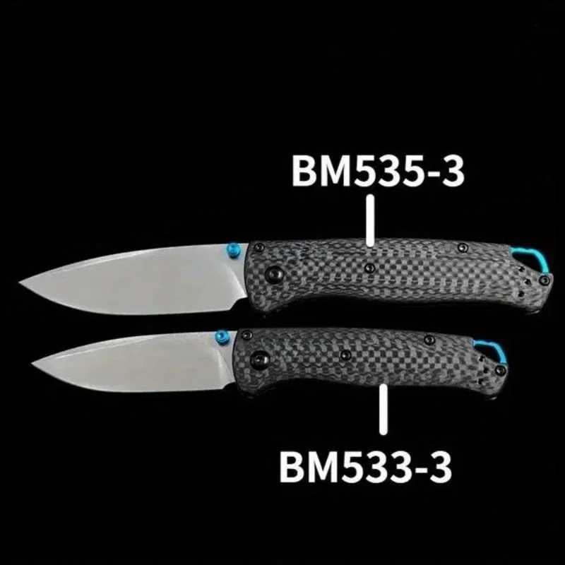 Hot selling BM 535-3/533-3 Mini Pocket Folding Knife Carbon Fiber Handle S90V Blade Outdoor Hiking Camping War Portable EDC ToolW250402