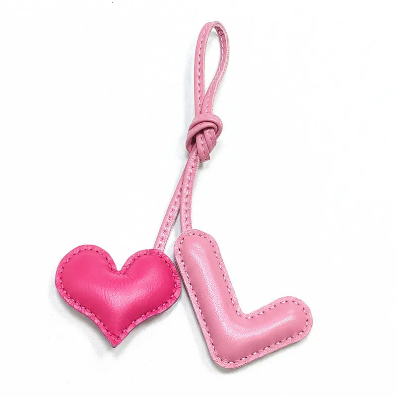 Q U K L Z V With Love Bag Pendant For Bag Charm Sheepskin Letter Love Pendant Car Highend Keychain Accessory 251030