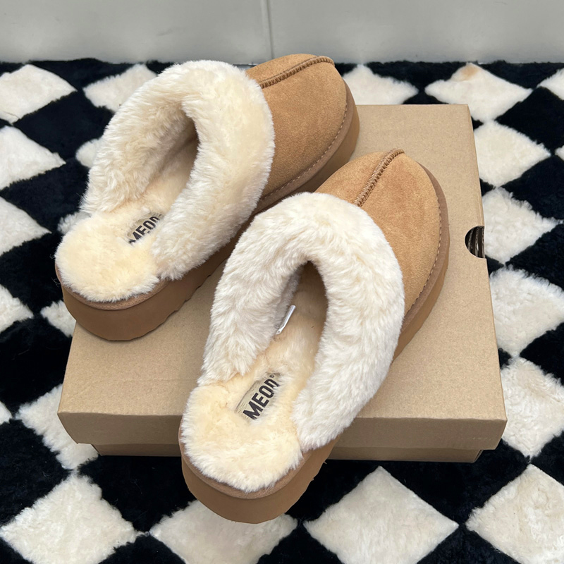 MEOD Slippers Designer Shoes Platform Slides Snow Boots Designer Womens Tazz Ultra Mini Chestnut Wool Slides Fluffy Leather Women Slider Best Quality 