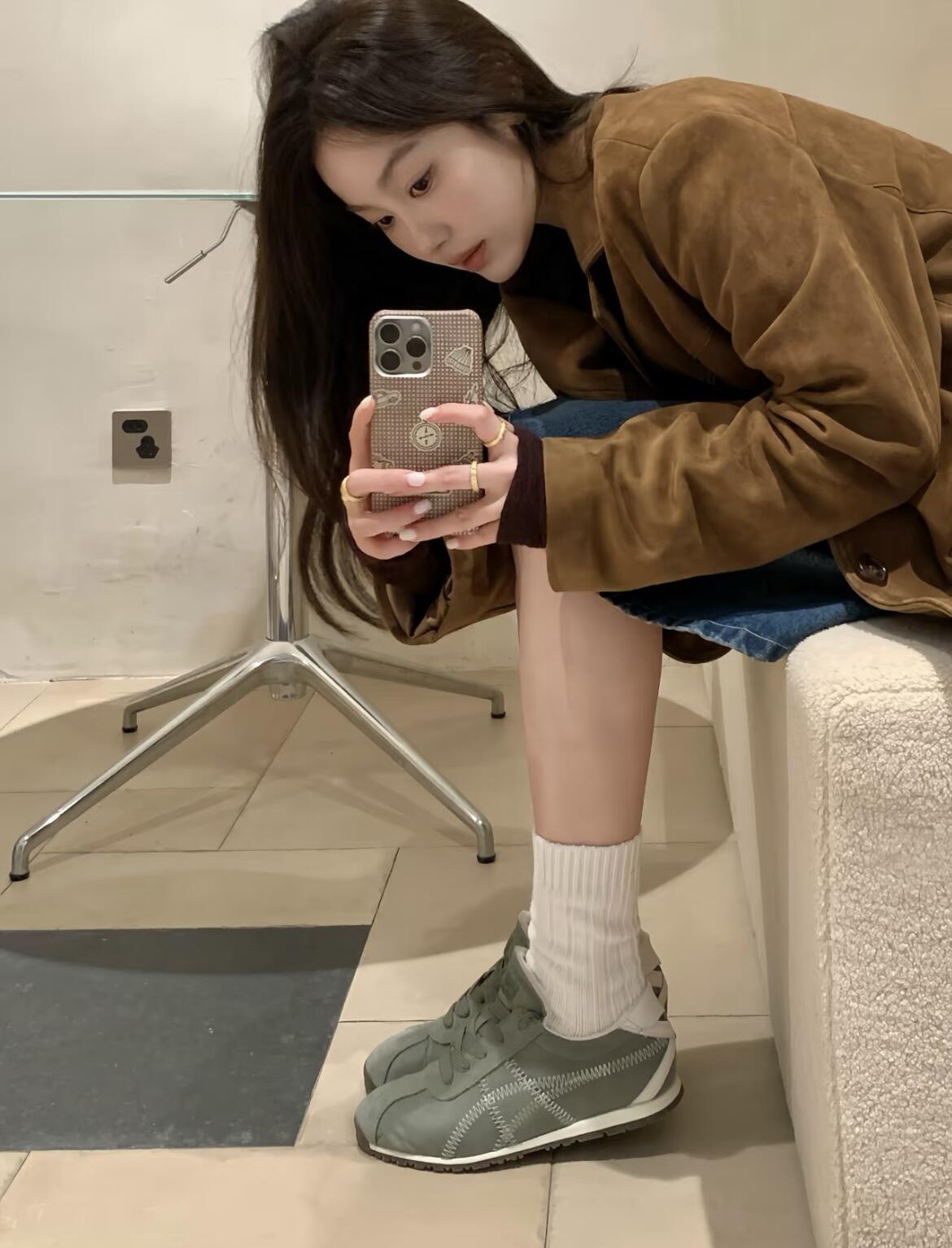 Sheepskin version ~ niche leather mandarin duck bow Forrest Gump shoes women's moral training shoes versatile board shoes sports casual shoes wom