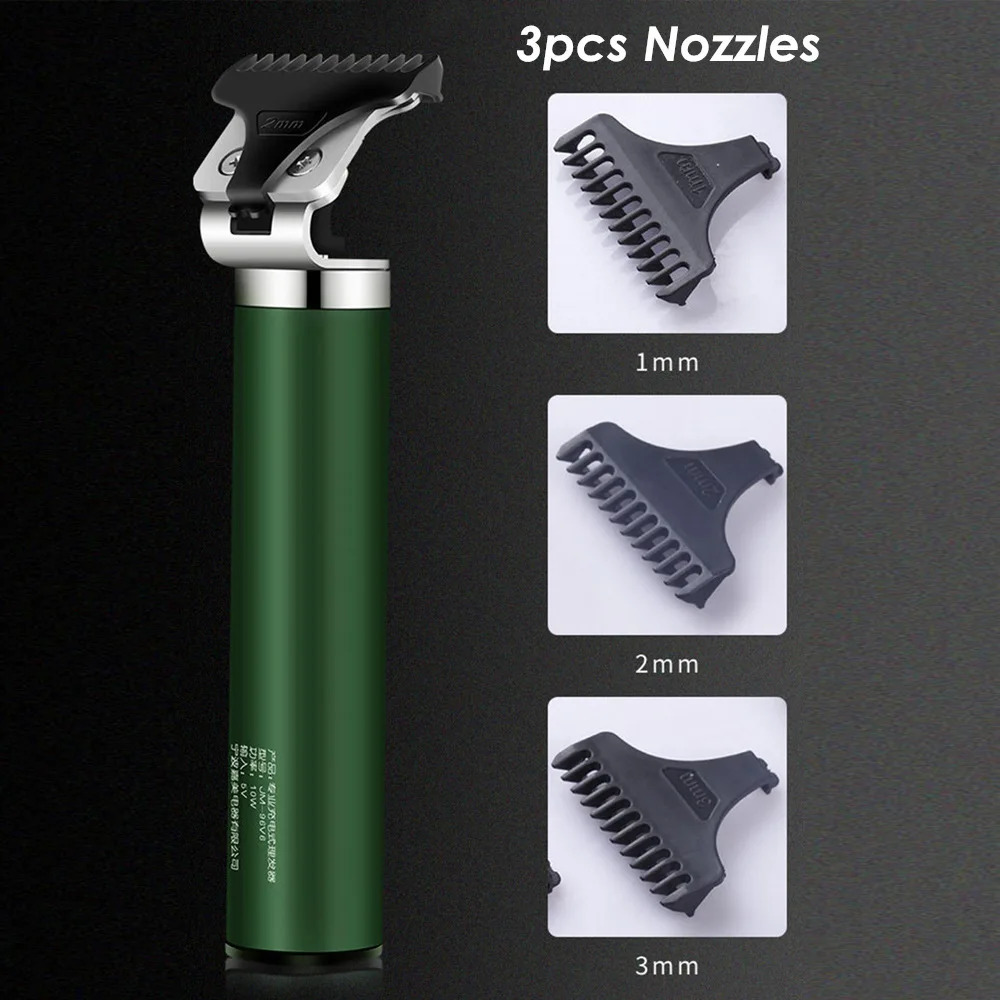 Professional USB Rechargeable Hair Clipper Electric Hair Trimmer Beard Shaving Machine 0mm Men Barber Haircut Tool 18650 Lithium 251030