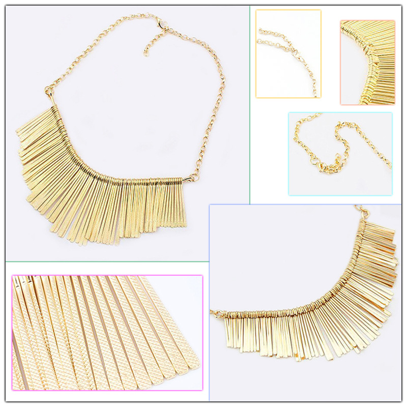 Ethnically Inspired Women's Stainless Steel Tassel Chain Necklace - Perfect Bohemian Accessory for Special Occasions