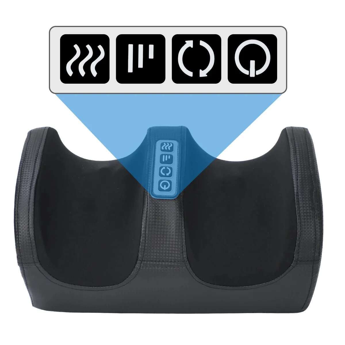 Electric Foot Massager Heated Roller Calf Deep Tissue Shiatsu Kneading Body Massage Relaxed Muscles Vibrator Hine Health Care