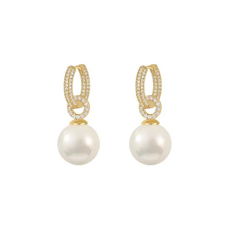 2023 New Arrival Light Luxury Sweet Pearl Dangle Earring Fashion Elegant Jewelry Party Girls Earrings Y250401