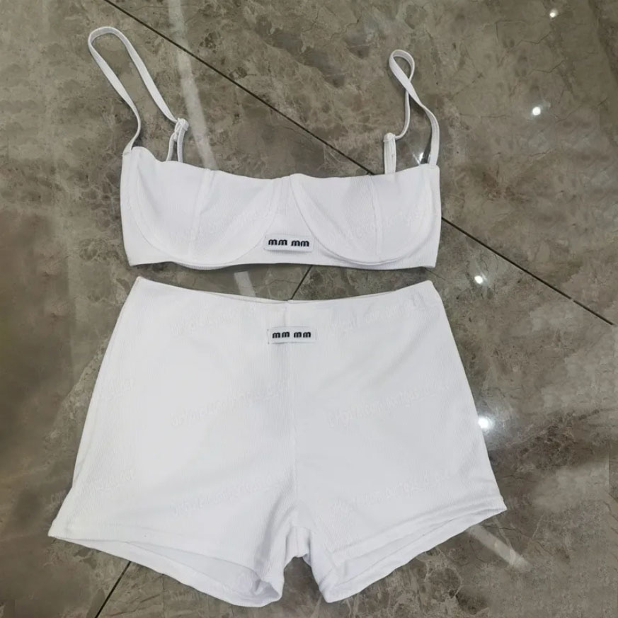 Women Split Tankinis Designer Contrast Color Bikinis Set Women Sporty Beach Bra Briefs Set Charming Elegant Beachwear Luxury Bathing Suit