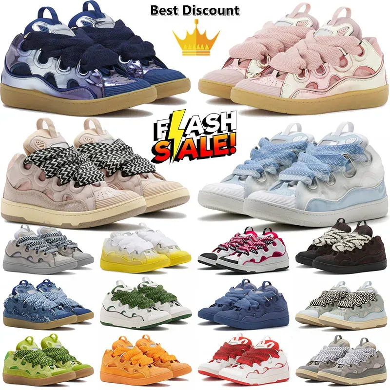 Designer Sneakers Curb Men Women Luxury Casual Shoes Leather Running Shoes Extraordinary Casual Sneaker Black Green Red Pink Sports Trainers Size 36-46