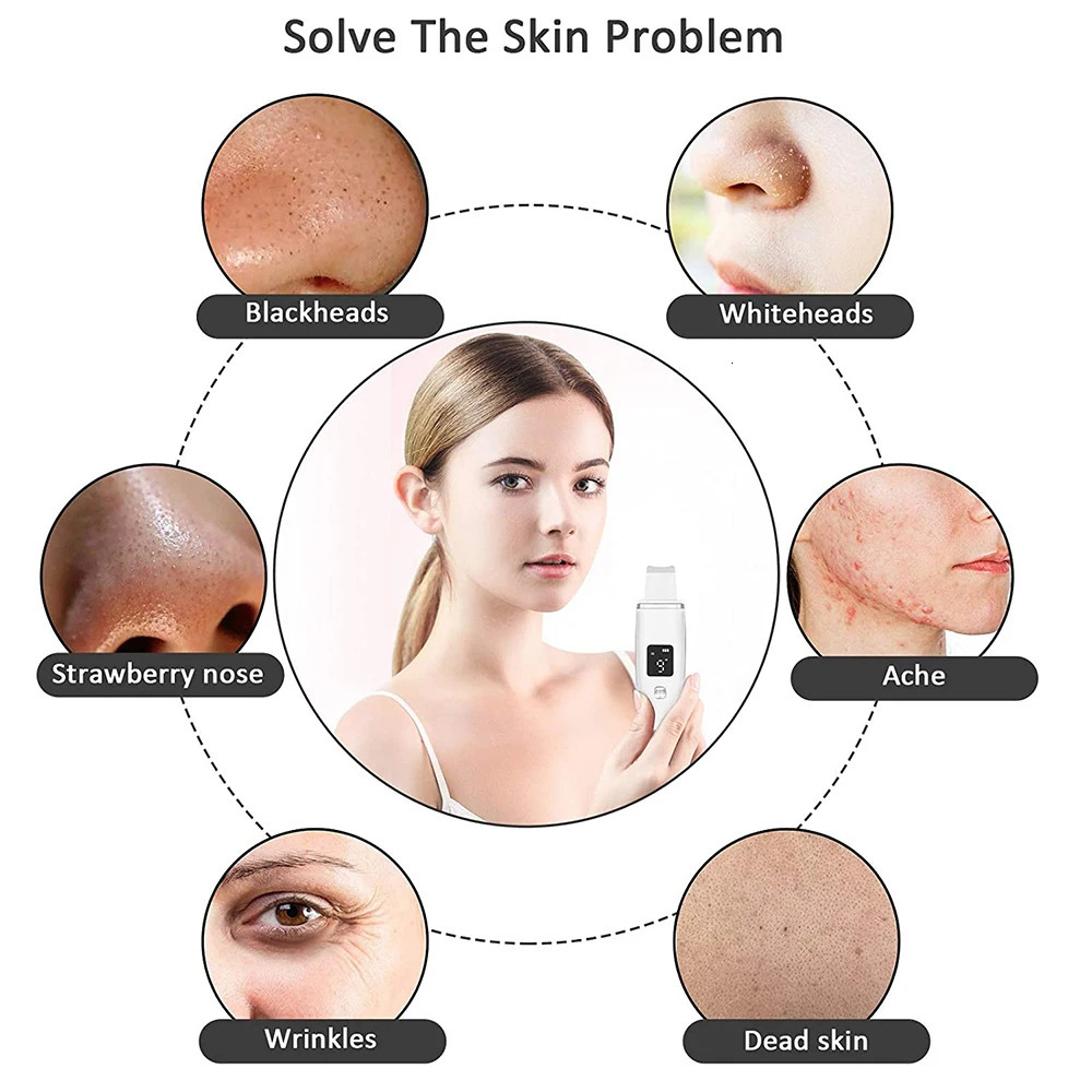 Ultrasonic Skin Scrubber EMS Facial Skin Deep Face Cleaning Machine Peeling Shovel Facial Pore Cleaner Face Massager 251030