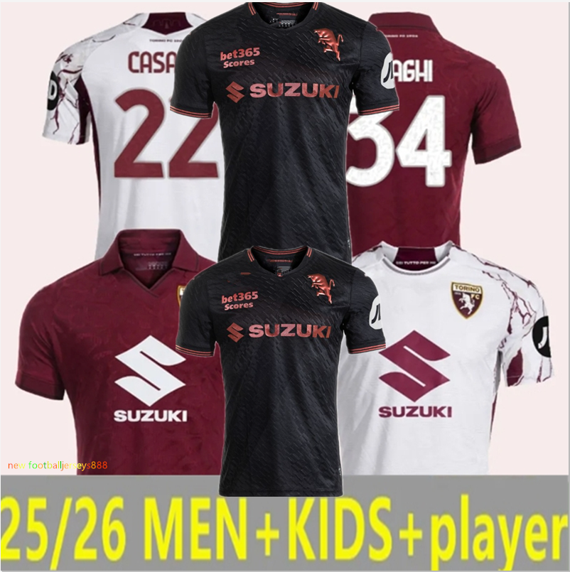 25 26 ToRiNo FC PELLEGRI soccer jerseys SAZONOV 2025 2026 Home Away ZIMA T. SANABRIA LUKIC SINGO Men Kids kits Football shirts COCO S-4XL
