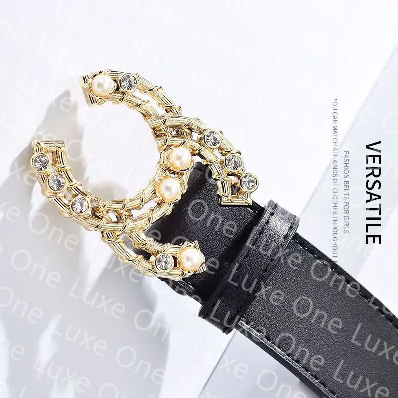 Belts for Women Luxury Designer Brand Letter Belt Women Genuine Real Leather Dress Strap for Jeans Waistband 3CM and 3.5CM Very Good