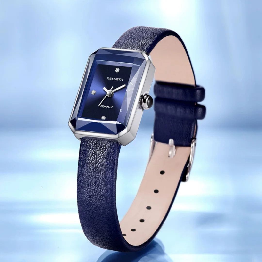 REBIRTH 2027 Fashion Simple Leather Band Women Watches Analog Mini Quartz Wristwatch Ladies Watch 251031