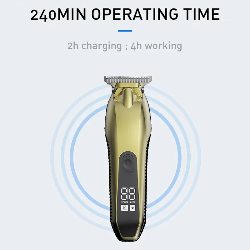 Electric Hair Trimmer Baldheaded USB Rechargeable Cordless Shaver Trimmer 0mm Men Barber Hair Cutting Machine Hair Clipper 251030