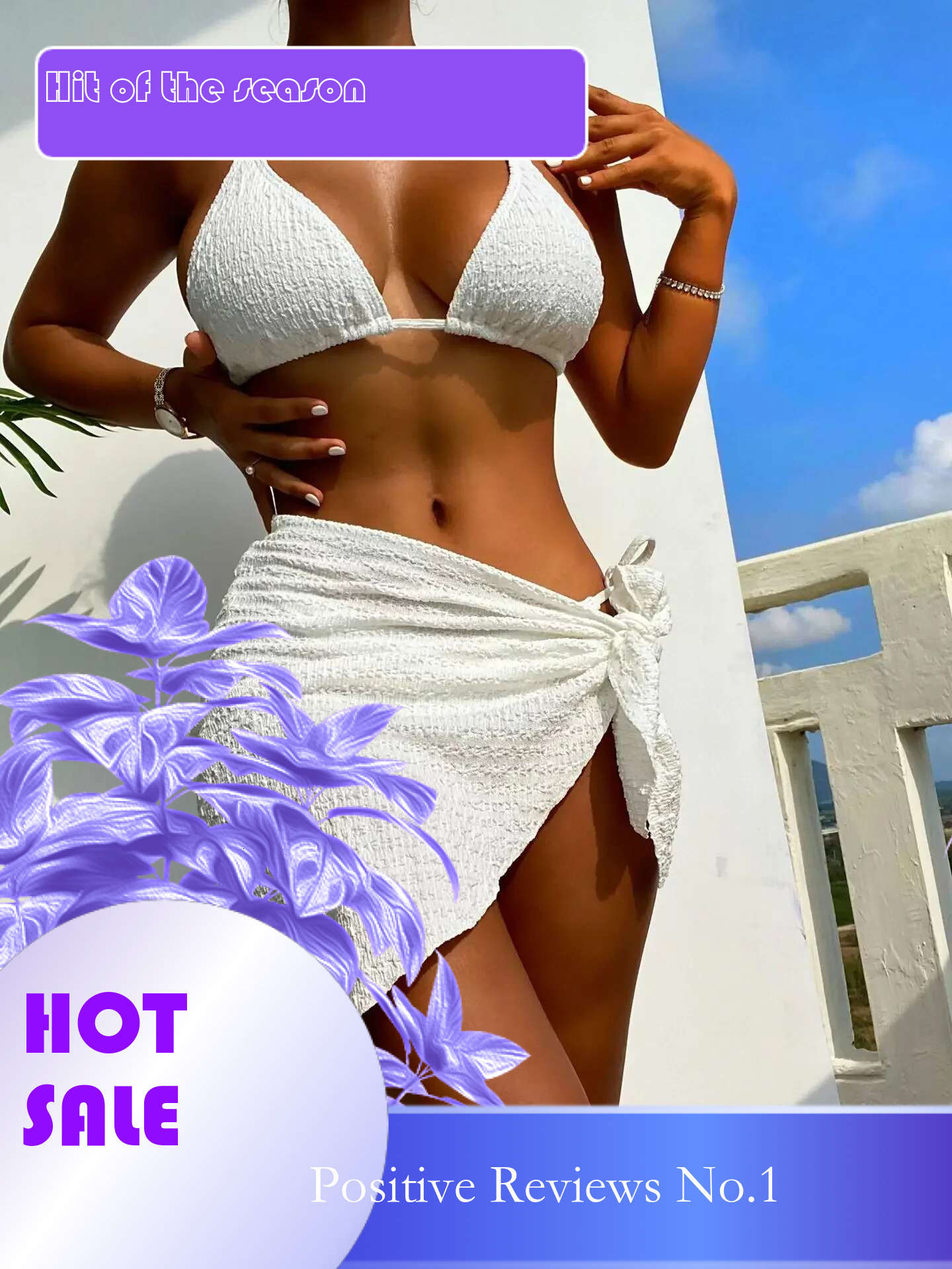 Dongdumaoyi Luxury Bikini Set With Skirt Pieces White Blue Thong Swimsuit Women Sexy Pearl Designer Beach Bathing Suit Cover Up Swimwear