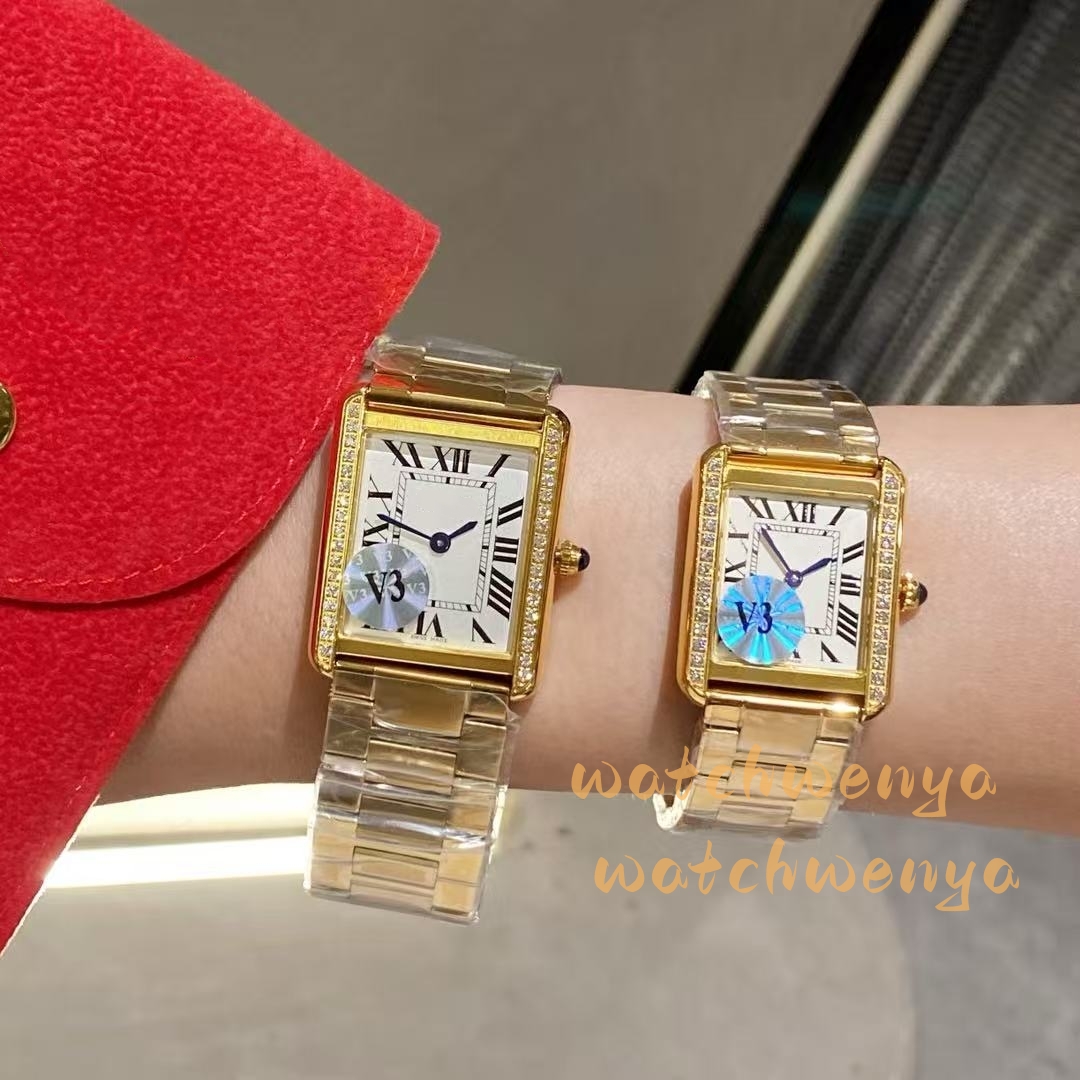 Luxury ladies' watches Stainless steel watch strap come in 27mm and 22mm leather straps with multiple strap colors to choose from Match with a watch box