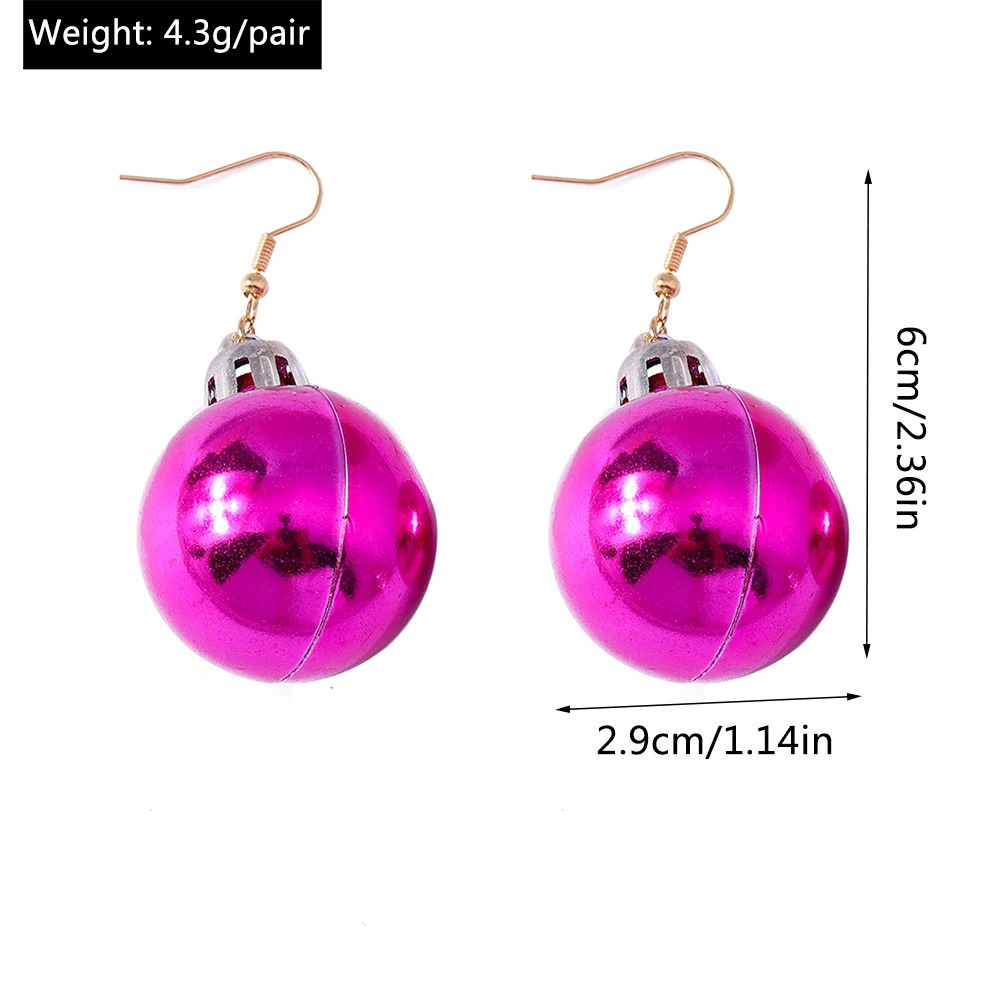 Fashion Christmas Ball Drop Earrings for Women Girls Xmas Dangle Earrings Year Party Festival Jewelry Gifts 251031
