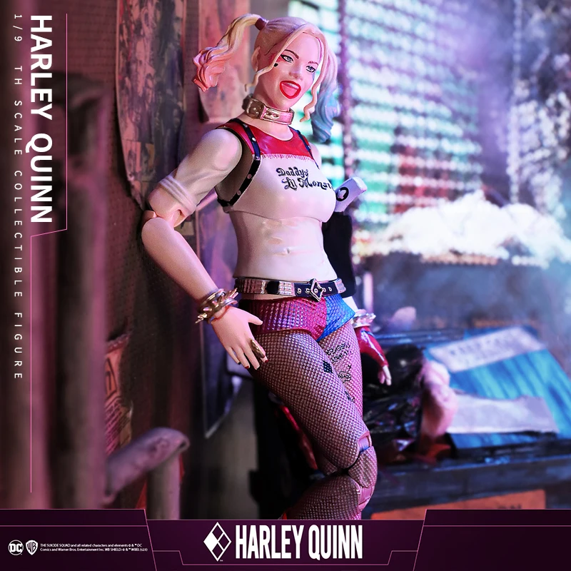 Fondjoy DC Comics Harley Quinn 1/9 Action Figure Wholesale - Collectible Model Kit with Movable Joints, Suicide Squad Bulk Stock for Retailers