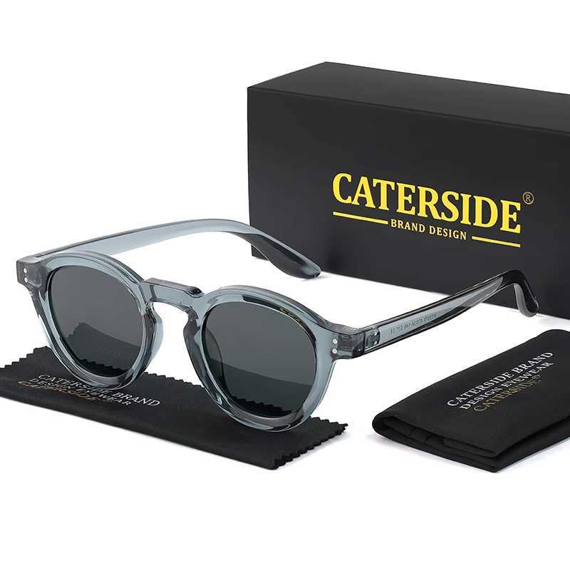 CATERSIDE Round Polarized Sunglasses Men Vintage TR90 Frame High-Quality Sun Glasses for Women Driving Fishing Eyewear UV400 Z250411