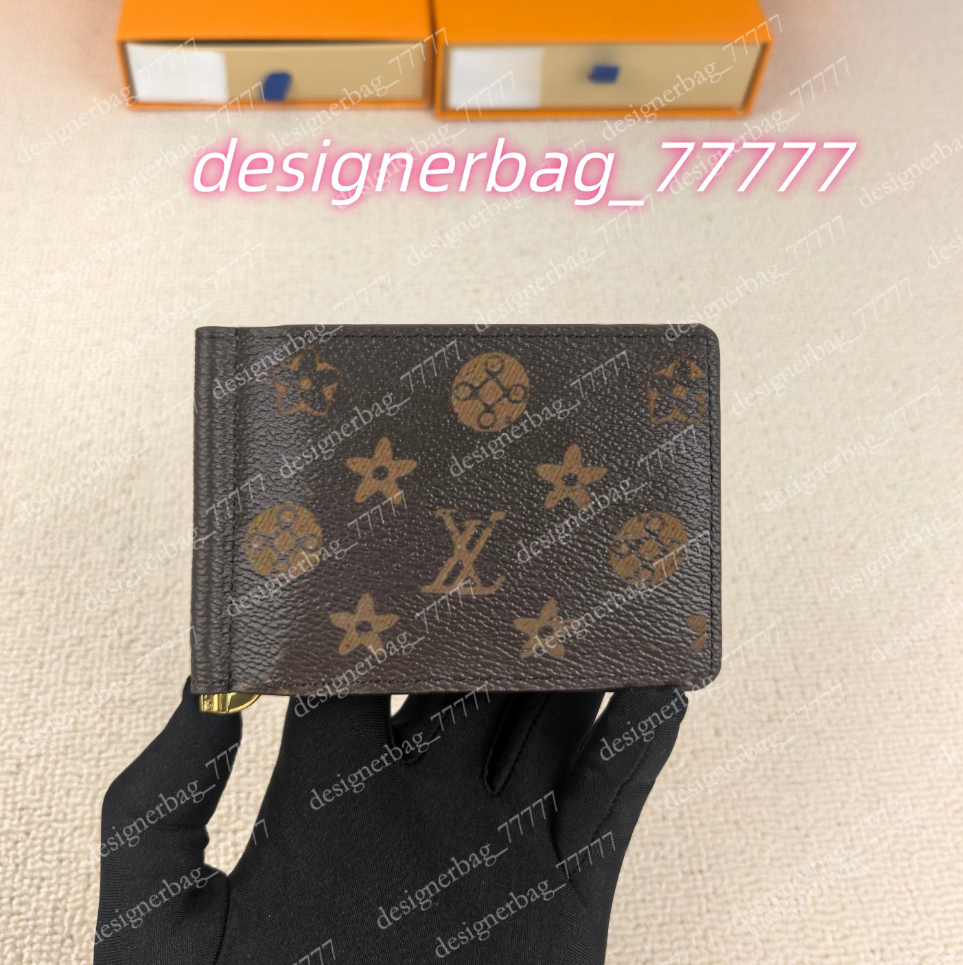 Designer Wallet Card Holder Men's Wallet Money Clip High Quality Credit Card Business Card ID Case Euro USD Clip Wallet Women's Wallet with Box