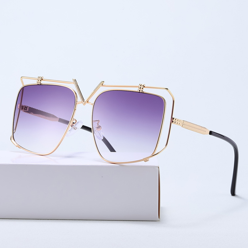 Designer Sunglasses For Men Women Oversized Sunglasses Fashion Classic Round Sunglasses Luxury Polarized Goggle Pilot Alloy Frame UV400 Eyewear KP111