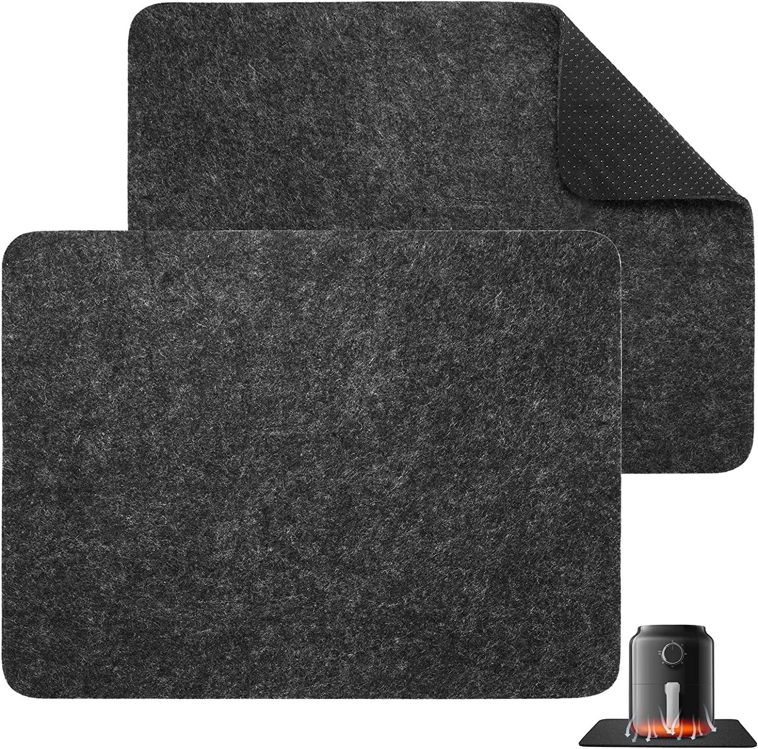 Kitchen Countertop Air Fryer Heat-resistant Mat Silicone Anti Slip Protective Placemats Desktop Coffee Machine Waterproof Pad Fabric