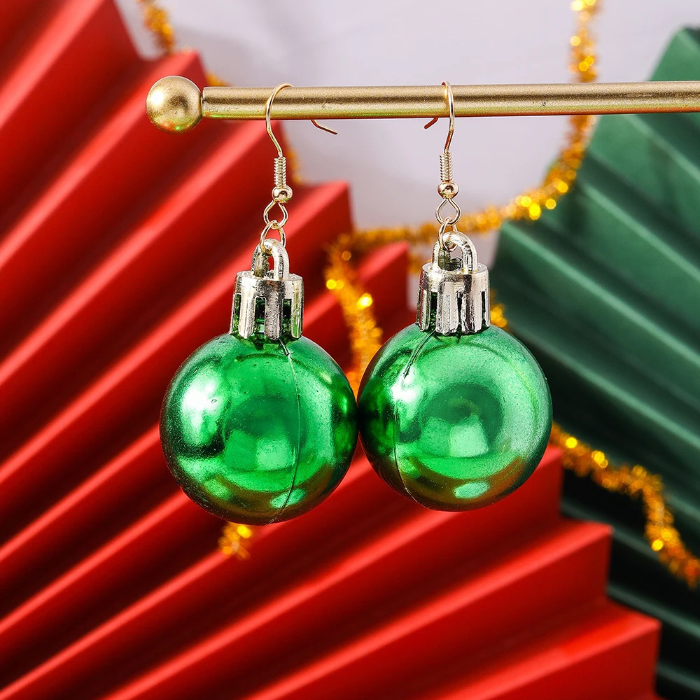Fashion Christmas Ball Drop Earrings for Women Girls Xmas Dangle Earrings Year Party Festival Jewelry Gifts 251031