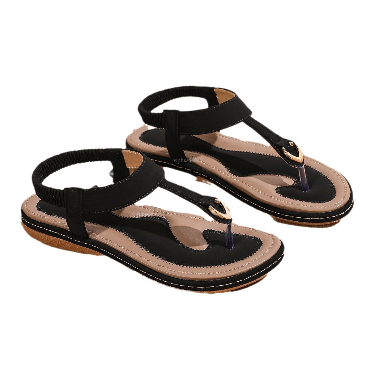 2025S New Designer Sandals With Free Shipping Roman Women's Flat Bottomed Clip On Beach Shoes Soft Soled Oversized Sandals, New Bohemian Sandals