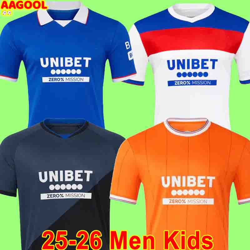 25 26 RANGERSS fc Soccer Jersey 2025 2026 Glasgow COLAK ROOFE LUNDSTRAM BARKER MORELOS TAVERNIER TILLMAN FASHION JR Fouth Kit top Football Shirt men kids set uniforms