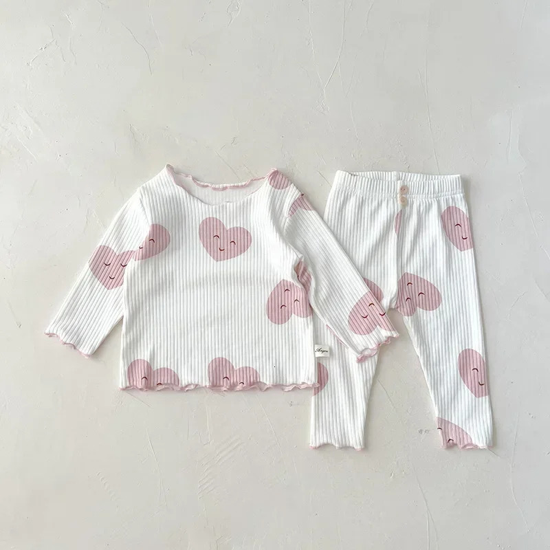 2024 Spring Baby Set Printing Point Pajamas Wearing Indoor 250325z