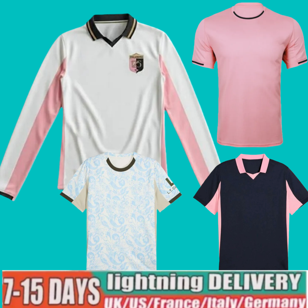 Mens top 25 26 Palermos 125TH soccer jersey home away third Fourth 2025 2026 segre Di mariano LUND SEGRE CGMES VASIC DIAKITE Men kids kit football shirt
