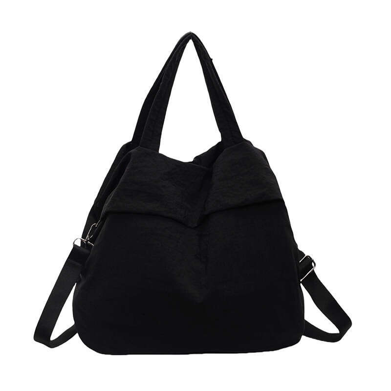 2025 NEW Korean version nylon cloth bucket women's handheld versatile large bag, internet famous, same style, stylish single shoulder crossbody b