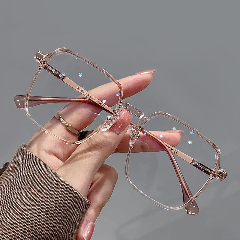 Transparent Computer Glasses Frame Women Men Anti Blue Light Squre Eyewear Blocking Optical Spectacle Eyeglass 251030