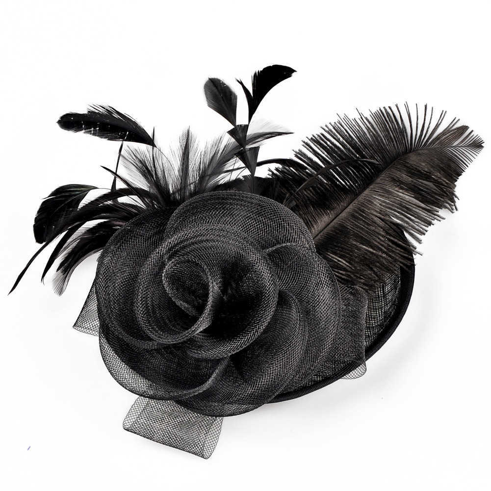 Brides wedding hat charming bow fashionable hair accessories womens party headwear mesh headwear millionaire M250402