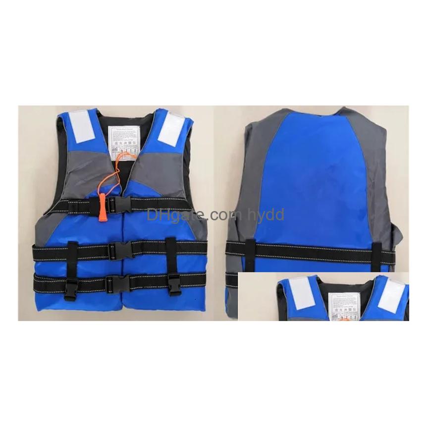 2025--Life Vest Buoy Outdoor Rafting Jacket For Children And Adult Swimming Snorkeling Wear Fishing Suit Professional Drifting Level
