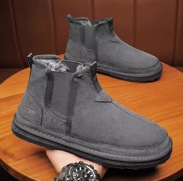 free shipping fashion men's trendy snow boots winter new style design Add fleece for warmth outdoor cotton shoes size 39-44