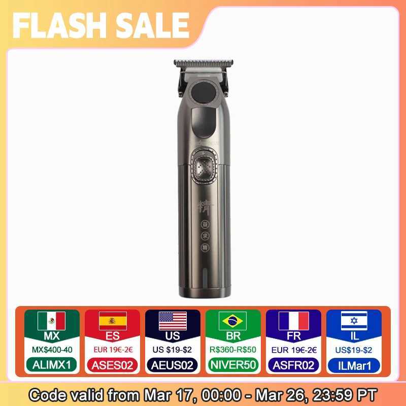 M8F Madeshow Professional Mens Barber Salon Trimmer with Base Cordless Retro Oil Head Push 3200mAh 13W W250402