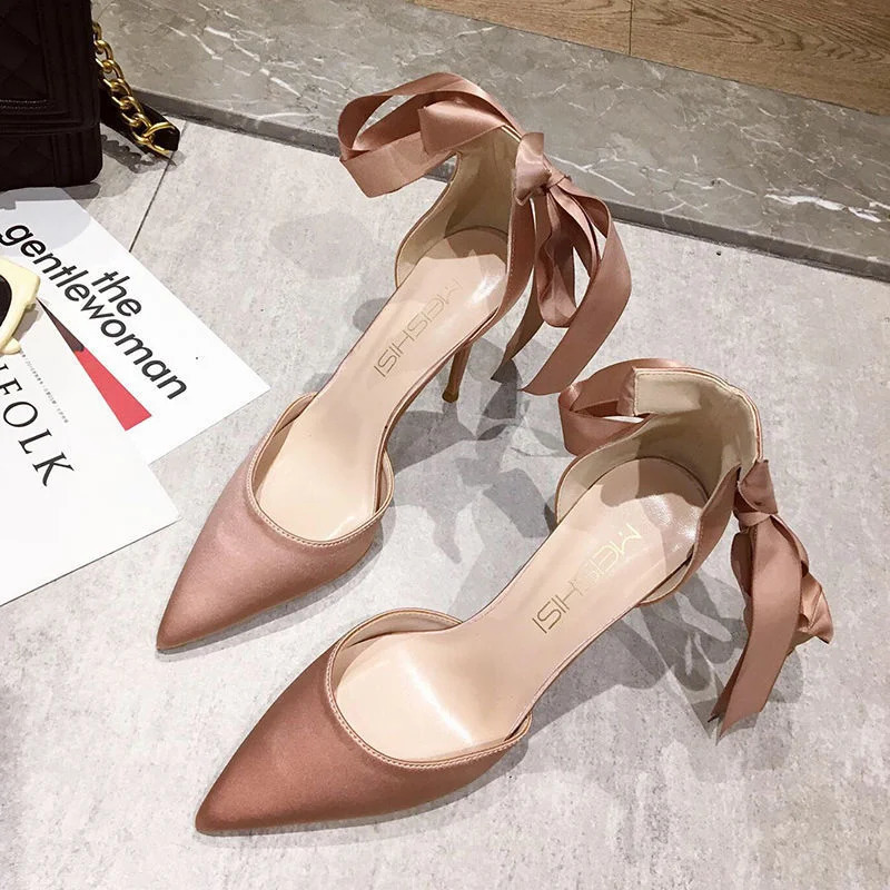 Womens Sandals Pointed Toe Strappy Thin Heels Ladies Shoes Sexy Summer Comfort Pvc Sale Offers Wholesale The 251030