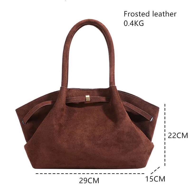 2025 New vintage abrasive leather women's handbag Fashion tote bag High quality solid color shoulder bag