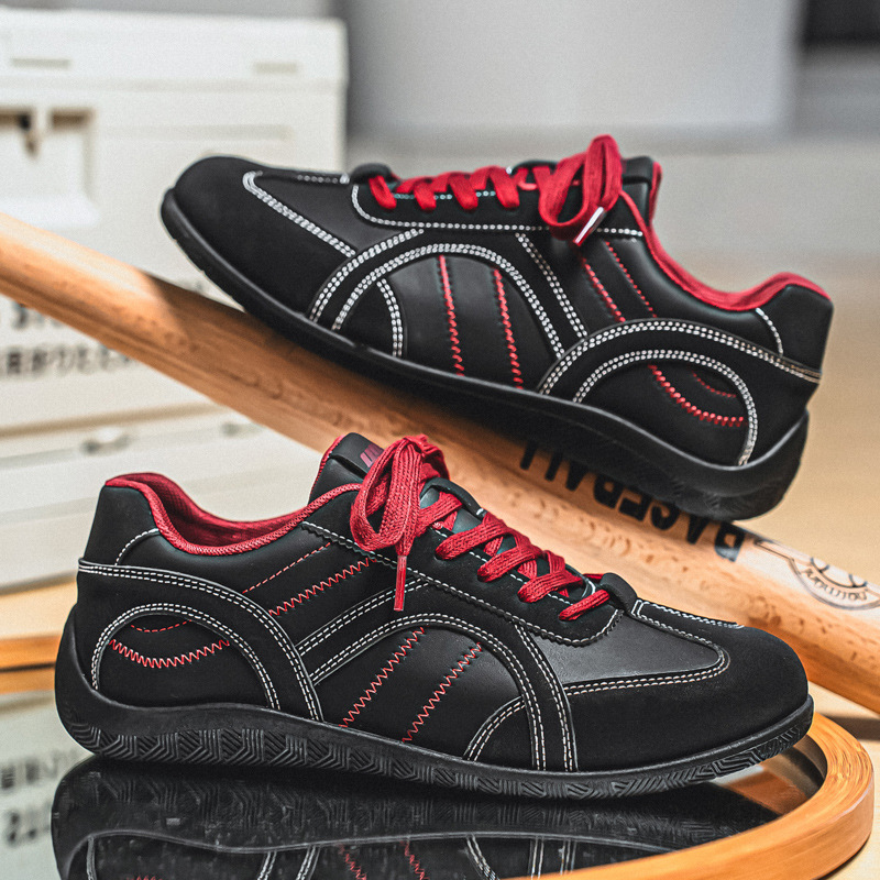 Motorcycle Casual Sneakers Thin-soled Low-top Men's Shoes Trendy Versatile Racing Shoes