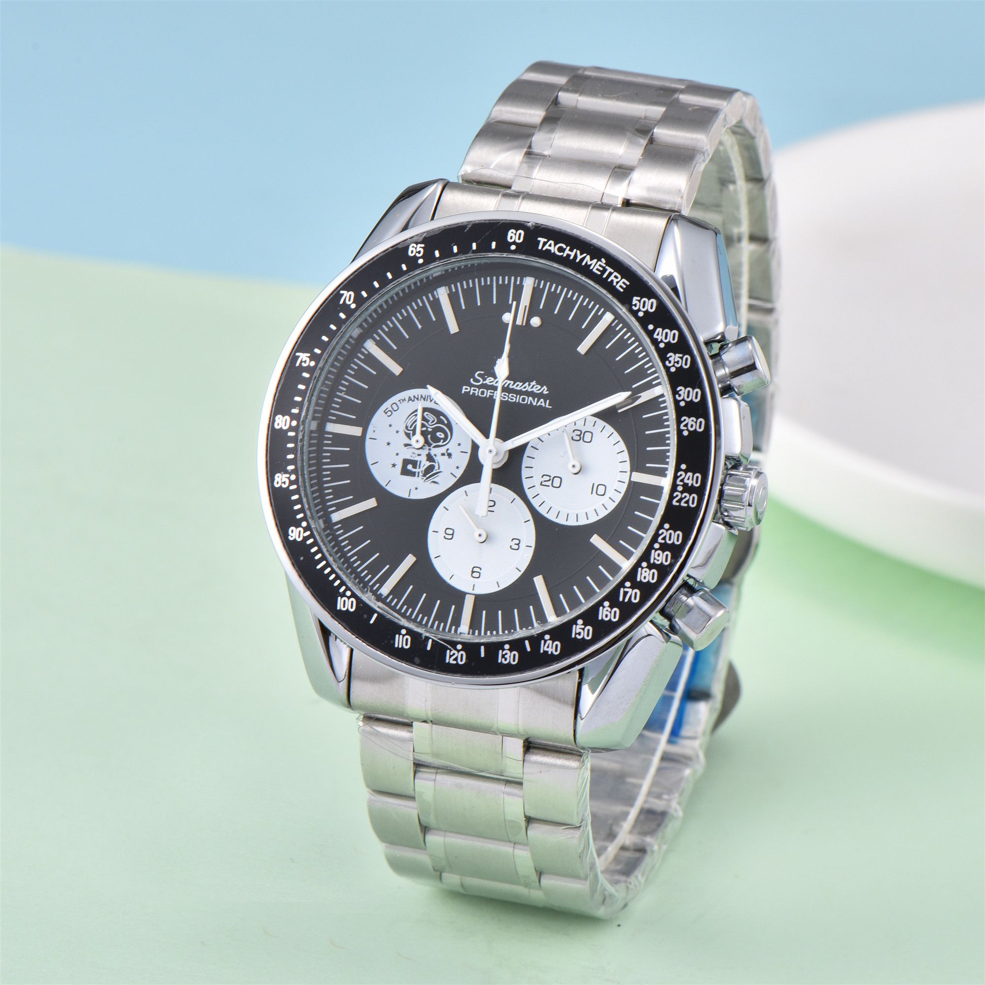 New 2026 AAAAA Sea 007 master Professional Stainless Steel Wrist Watches for Men speed master Mens Watches All Dial Work Quartz Watch Stopwatch og300