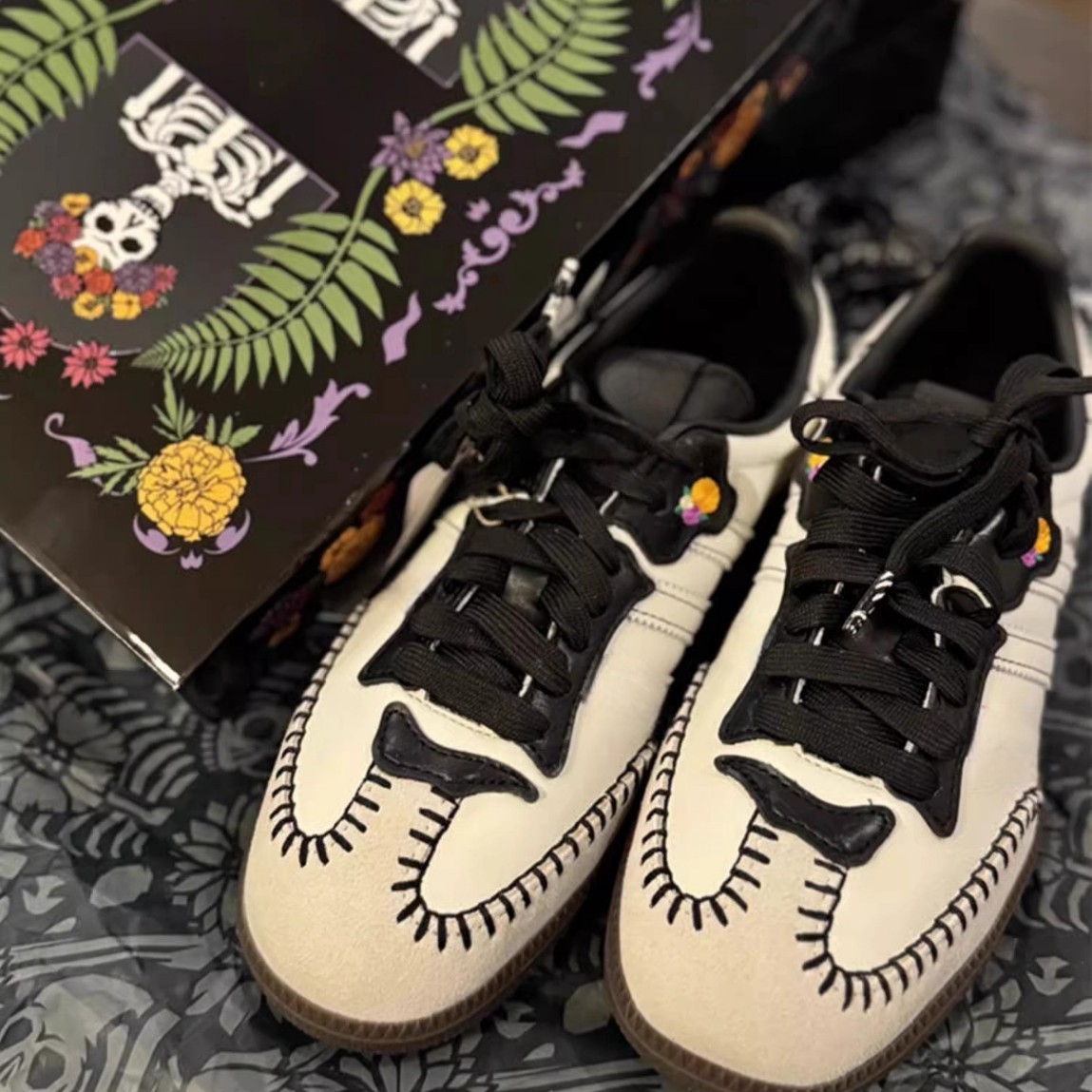 Cowhide version ~ niche leather German training shoes women's retro versatile embroidery flat casual sports low-top shoes Forrest Gump shoes