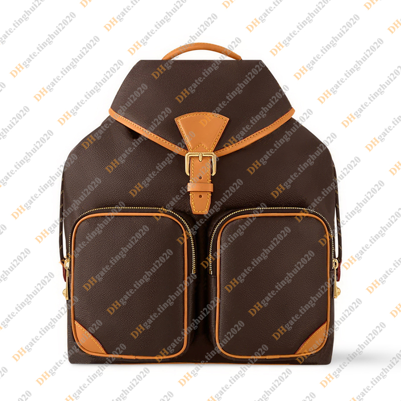 Unisex Fashion Casual Designe Luxury Montsouris Cargo Backpack Schoolbag Totes Handbag Packsacks TOP Mirror Quality M14015 Pouch Purse