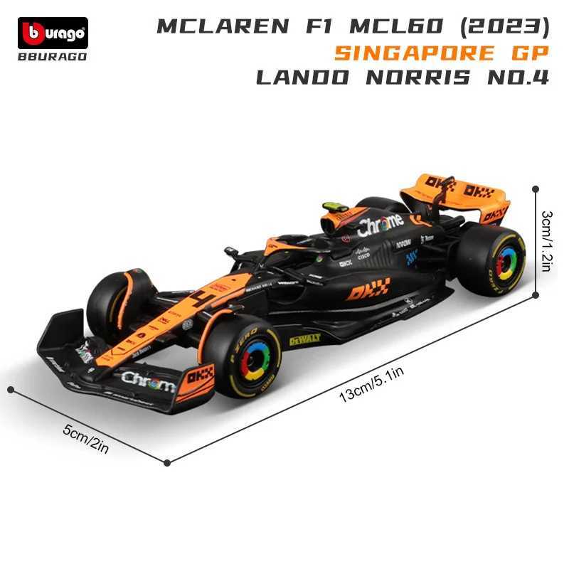 Bburago1 43 McLaren 2024 MCL38 Miami GP Formula Racing Alloy Car Model Toy X250402