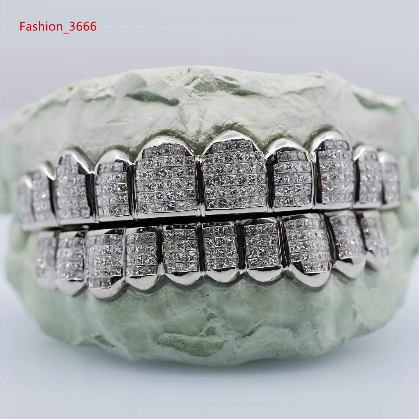 Pass Diamond Tester Princess Cut Custom Moissanite Grillz Luxury Hiphop Jewelry 925 Silver Gold Iced Out Dental Grills for Teeth