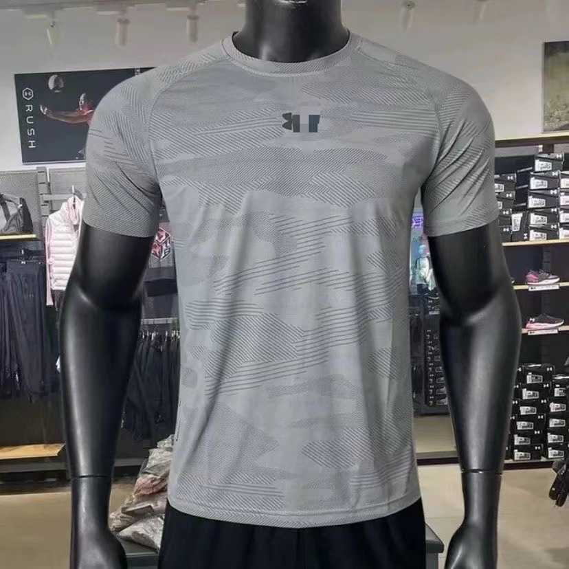 Ice silk sports men summer short sleeve shorts casual loose running fast drying clothes fitness clothes thin summer J250402