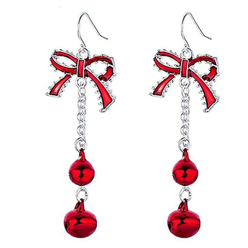 Fashion Christmas Tree Drop Earrings Small Bell Snowflake Earings for Women Cute Bowknot Dangle Earring Year Gift Brincos 251031