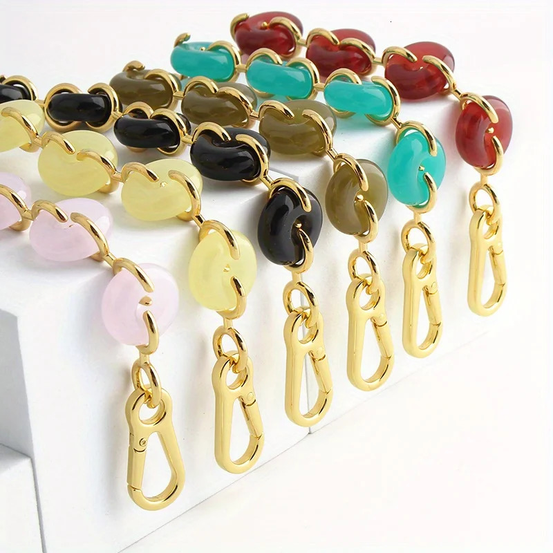 1PC 705cm acrylic donut metal bag shoulder strap crossbody chain shoulder bag crossbody bag resin versatile decorative chain 251030