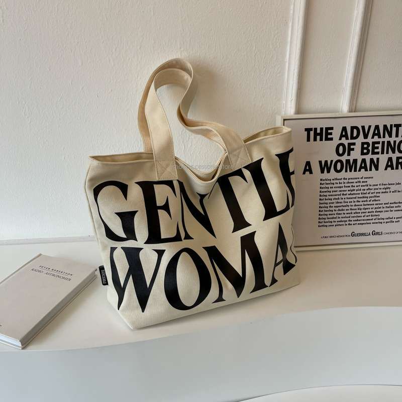 New Free Shipping Designer Bag Thai Gentle Woman Tot Mommy Canvas 2025 New Letter Printed Simple Shoulder Bag Trendy