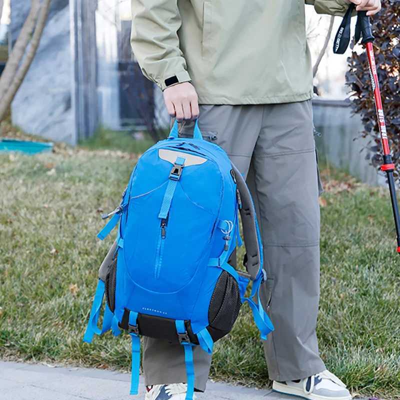 40L Hiking Backpack Lightweight Travel Rucksack Outdoor Camping Climbing Knapsack Large Computer Luggage Weekend Sport SchoolbagC250407